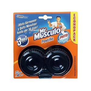 Desinfectante Baño Pastilla 3 en 1 Mr. Músculo 2 Pack