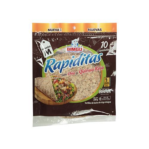 La Torre Tortillas Harina Chía y Quinoa Bimbo 10 Pack