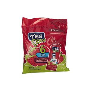 Yogurt Líquido Fresa Yes Cool 6 Pack