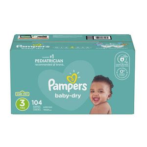 Pañales Desechables Pampers 64 Und Baby Dry Talla 6