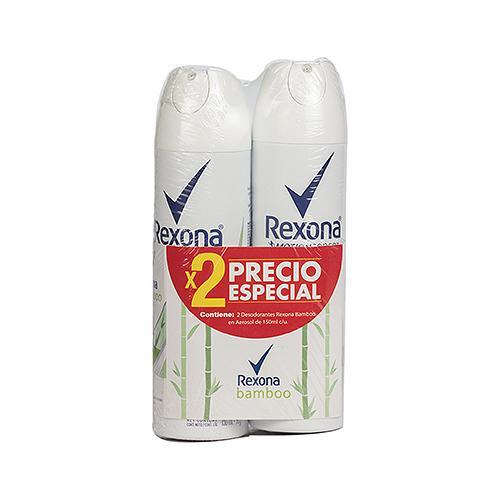 Media Caja Desodorante Rexona Mujer Aerosol Bamboo 90G/6P – MayoreoTotal