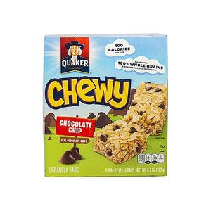 Barras Cereal Chocolate Chip Chewy Quaker 8 Pack