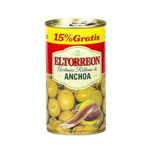 Aceitunas Verdes Rellenas Anchoa El Torreon Lata