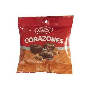 Chocolate Corazones Almendra Gallito