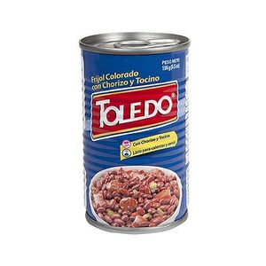 Frijoles Enteros Rojos Chorizo y Tocino Toledo Lata