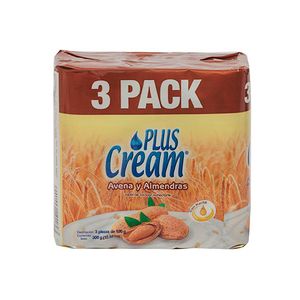 Jabón Pastilla Avena Almendra Plus Cream 3 Pack