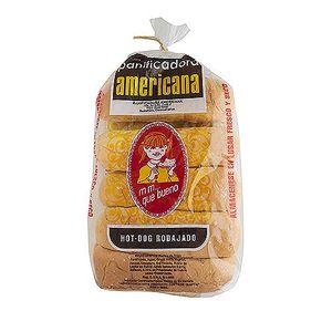 Pan Hot Dog Rodajado Panificadora Americana