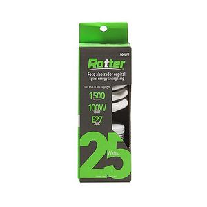 Foco Ahorrador Espiral 25W Rotter