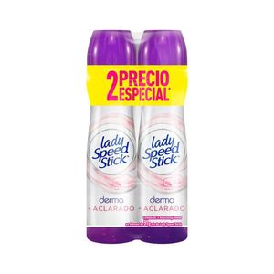 Desodorante Mujer Derma Aclarado Lady Speed Stick Aerosol 2 Pack