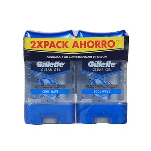 Desodorante Hombre Cool Wave Gillette Gel 2 Pack