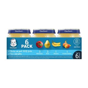 Compota Variedad Gerber 6 Pack