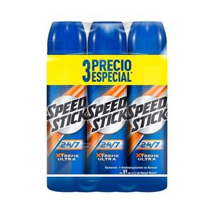 Desodorante Hombre Xtreme Ultra Speed Stick Aerosol 3 Pack