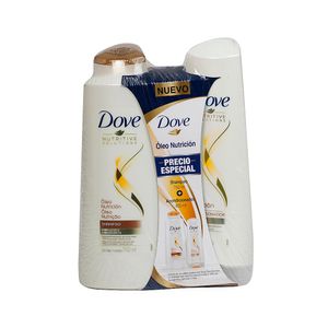 Shampoo Óleo Nutrición Dove 750ml. + Acondicionador 400ml.