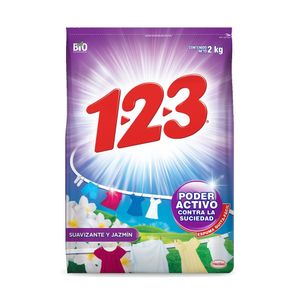 Detergente Polvo Suavizante y Jazmín 1-2-3