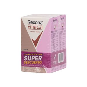Desodorante Mujer Clinical Classic Rexona Barra 2 Pack