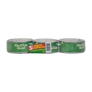 Atún Aceite Lomo Trozos Vegetales Pacifico Azul 3 Pack