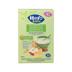Cereal Infantil 8 Cereales Con Fruta Hero Baby