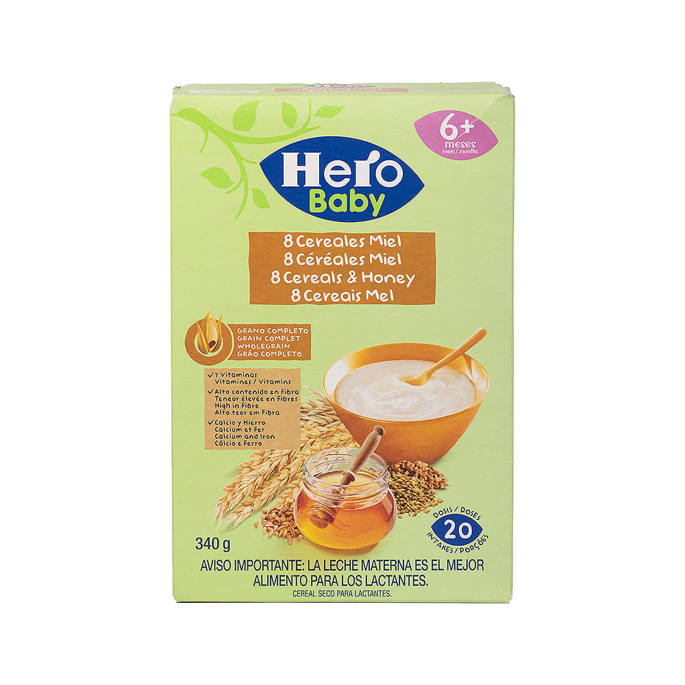 Hero Baby 8 Cereales con Miel 300G 1/6 – Bebemundo