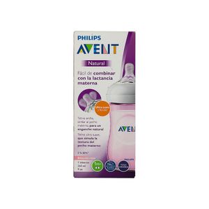 Biberón Rosado 2m+ Avent