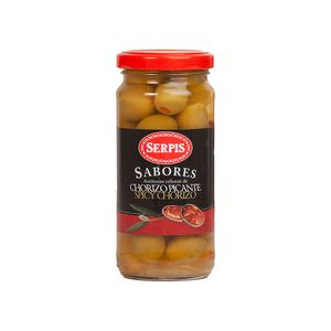Aceitunas Verdes Rellenas Chorizo Picante Serpis