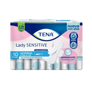 Tena Lady Toalla Con Alas Sensitive