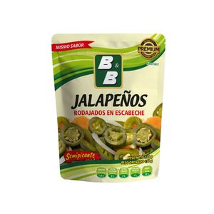 Chiles Jalapeños Rodajas Escabeche Semipicante B&B Doypack