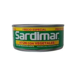 Atún Aceite Lomo Trozos Vegetales Sardimar