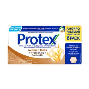 Jabón Pastilla Avena Protex 6 Pack