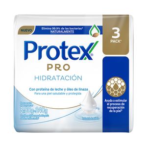 Jabón Pastilla Pro Hidratación Protex 3 Pack