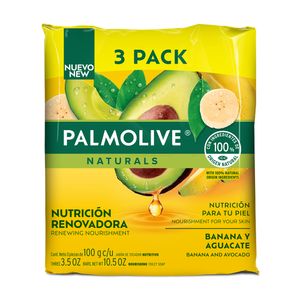 Jabón Pastilla Banana y Aguacate Palmolive 3 Pack