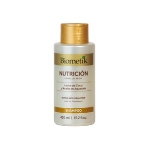 Shampoo Nutrición Leche Coco Y Aceite Aguacate Biometik