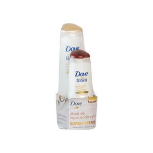 Shampoo Ritual Reparación Coco Dove 400ml. + Shampoo 200ml.