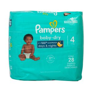 Panal Pampers Baby Dry Talla 4 Jumbo- 28 Unidades