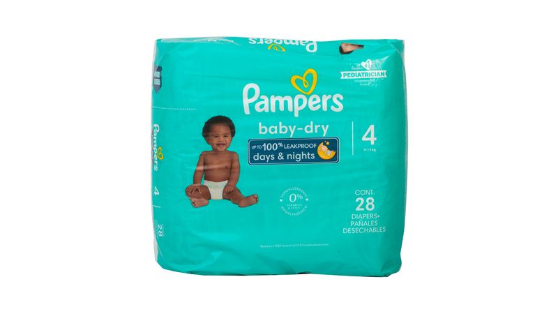 La Torre  Pañal Desechable Talla 4 Baby Dry Pampers