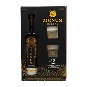 Mezcal Reposado Espadín Zingnum + Vasos