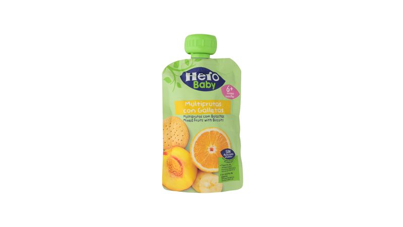 Potito de frutas del bosque con galleta HERO, pack 2x190 g