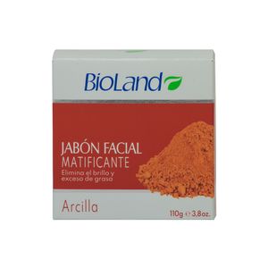 Jabón Pastilla Facial Matificante Arcilla Bioland