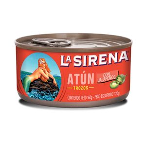 Atún Agua Lomo Trozos Jalapeños La Sirena