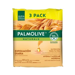 Jabón Pastilla Avena Y Azúcar Morena Palmolive 3 Pack
