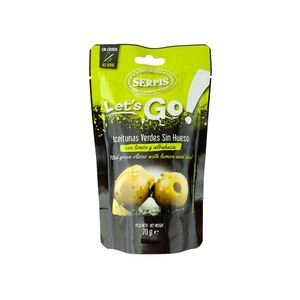Aceitunas Verdes Sin Hueso Con Limón Y Albahaca Serpis
