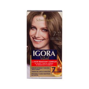 Tinte Dama Rubio Mediano Cenizo No. 7-11 Igora Vital