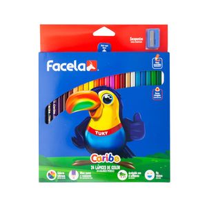 Crayones Triangular 24 Colores Facela