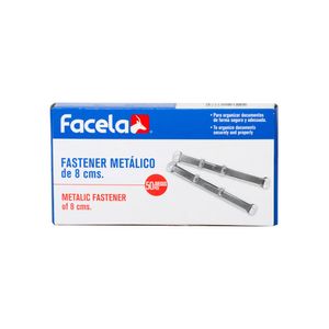 Fastener Metálico Facela 8cm.