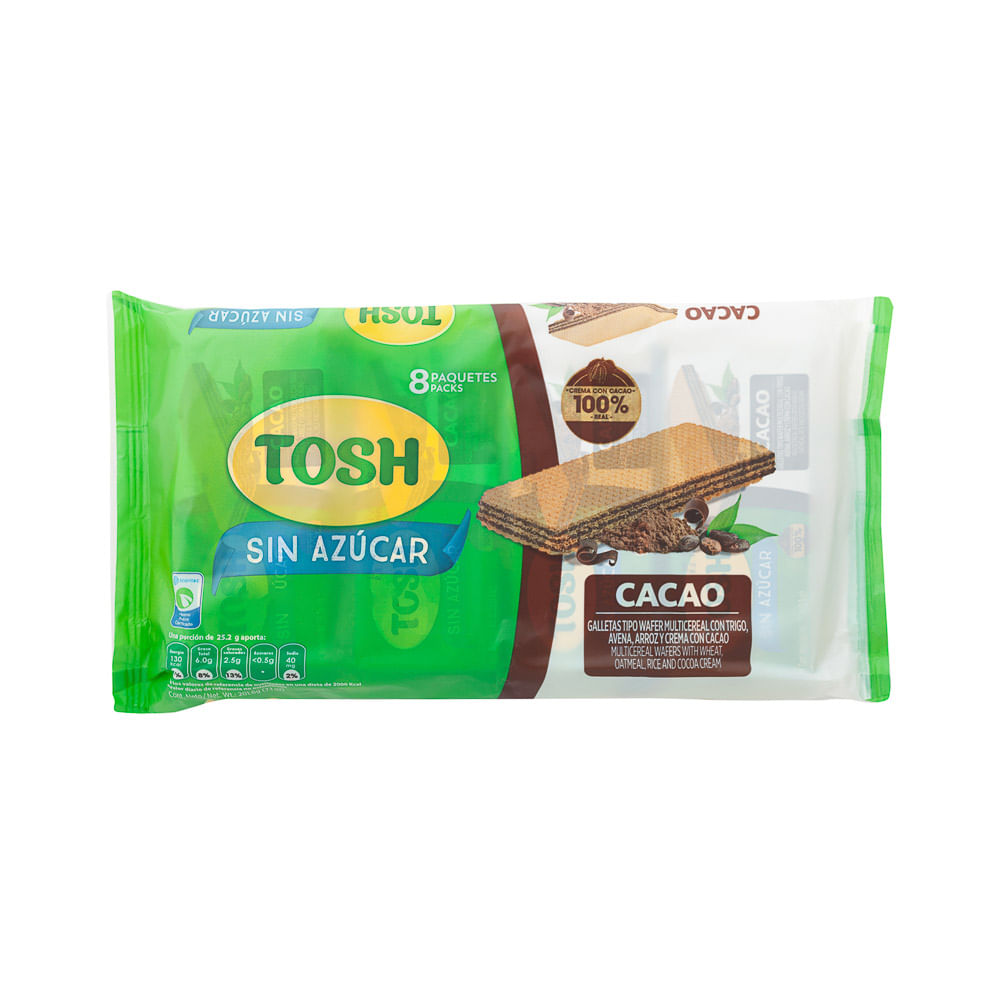 La Torre | Galleta Wafer Cacao Sin Azúcar Tosh