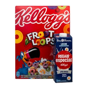 Cereal Corn Flakes + Froot Loops + Leche Dos Pinos 1lt.