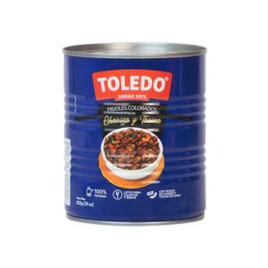 Frijoles Enteros Rojos Chorizo y Tocino Toledo Lata