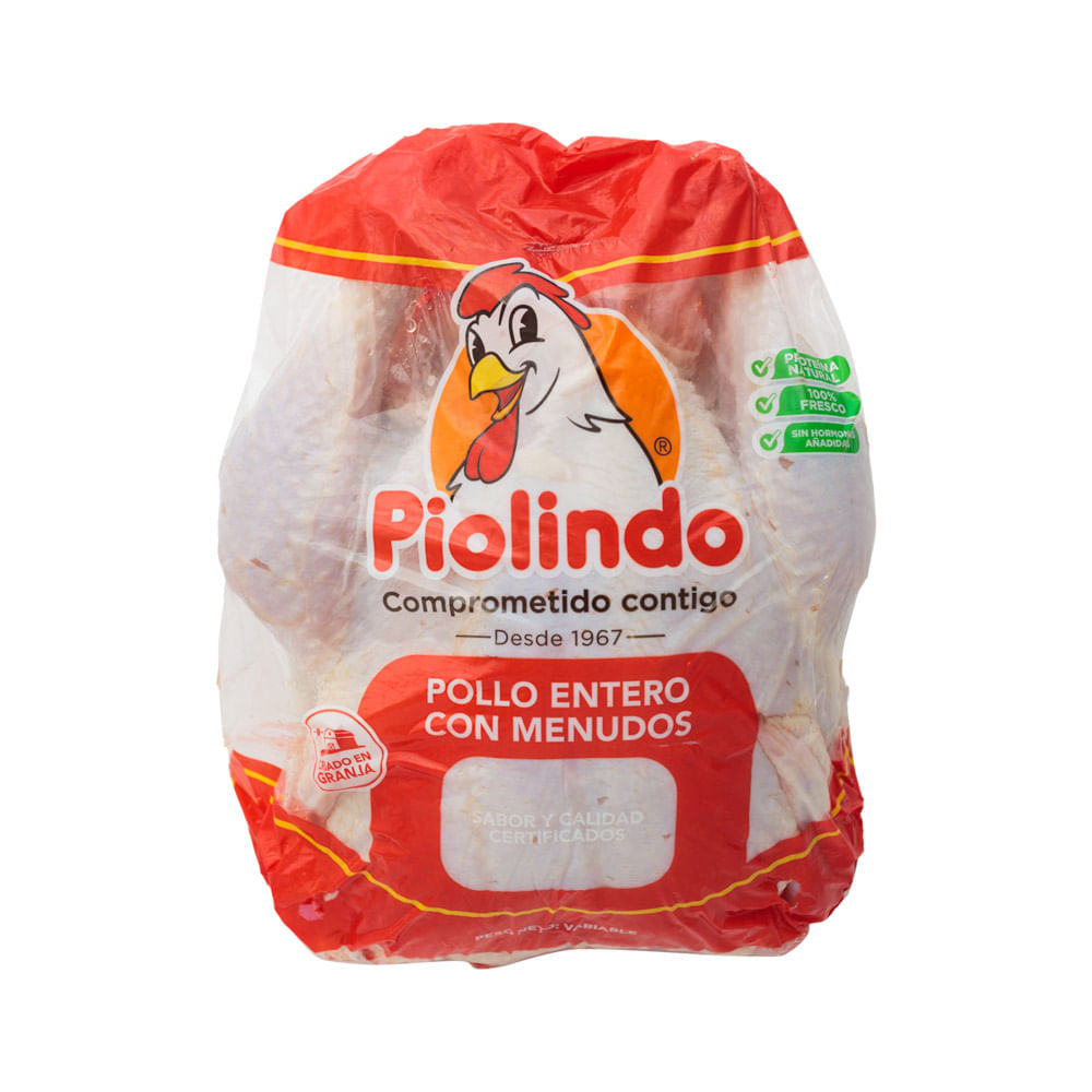 La Torre | Pollo Entero Con Menudos Pio Lindo 4.50Lb. Aprox Bandeja