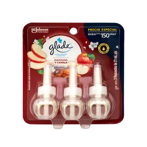 Aromatizante Manzana Canela Glade Repuesto 3 Pack