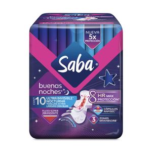 Toalla Femenina Nocturna Ultra Invisible Saba