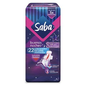 Toalla Femenina Nocturna Ultra Invisible Saba